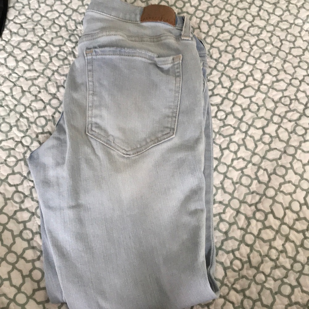 Blue ripped jeans